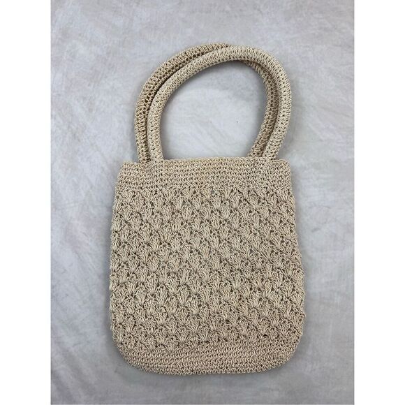 Vintage Y2K 90s Faux Straw Woven Bag - Picture 2 of 9